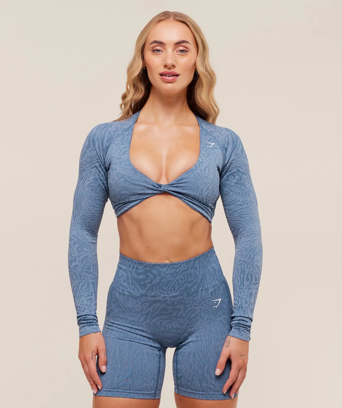 Adapt Animal Long Sleeve Crop Top