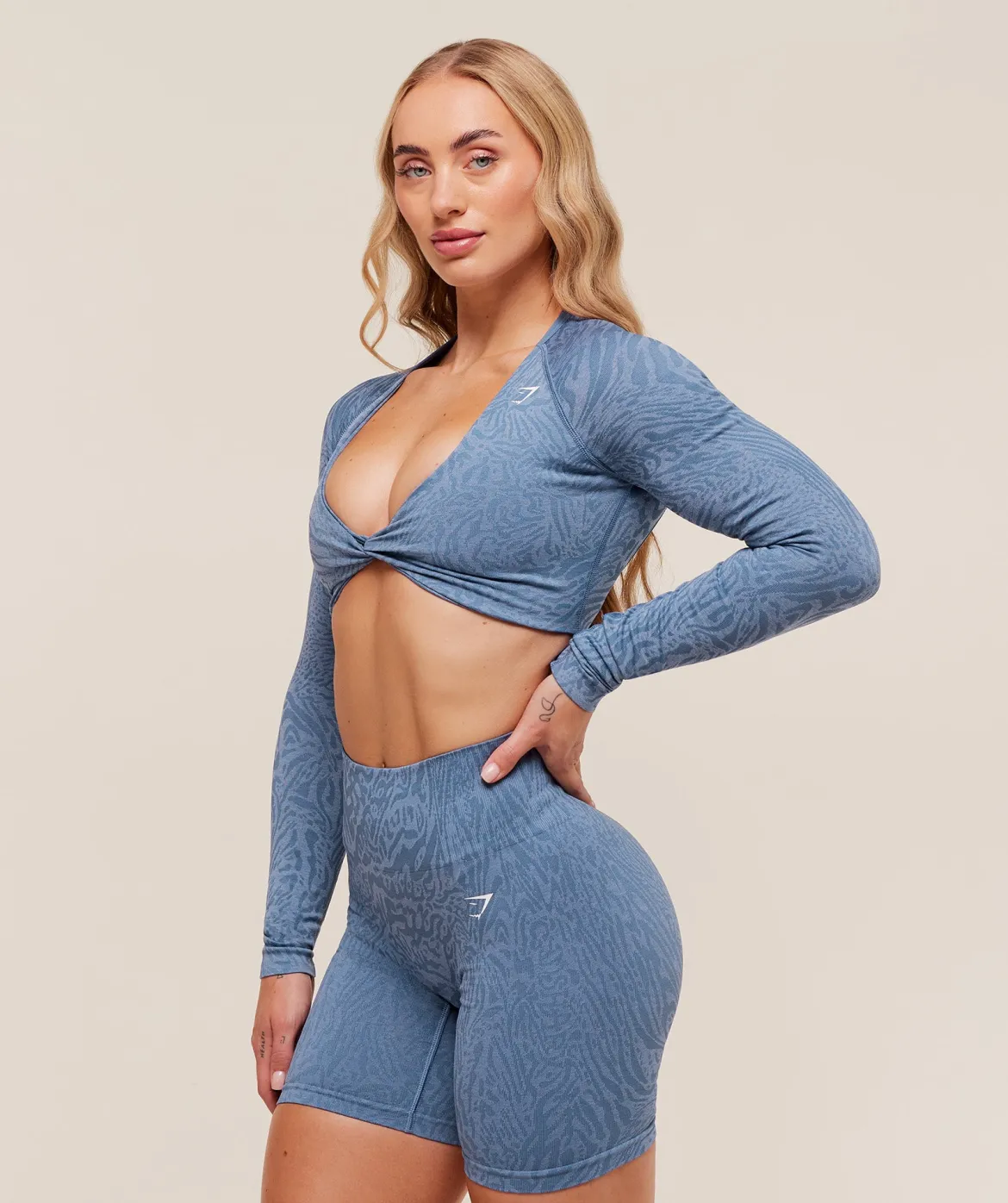 Adapt Animal Long Sleeve Crop Top