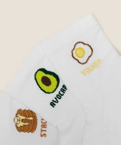 Breakfast Graphic Midi Socks 3pk