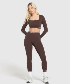 Contrast Seamless Crop Top