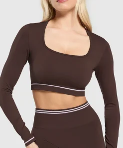 Contrast Seamless Crop Top