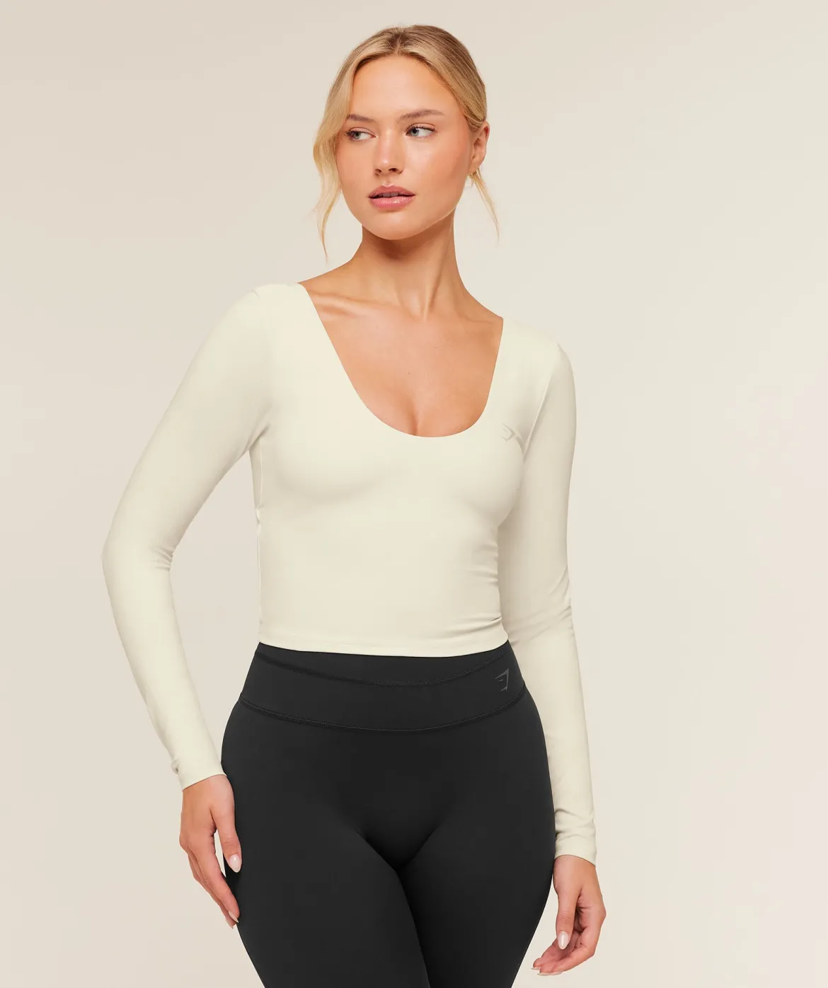 Crossover Back Long Sleeve Top