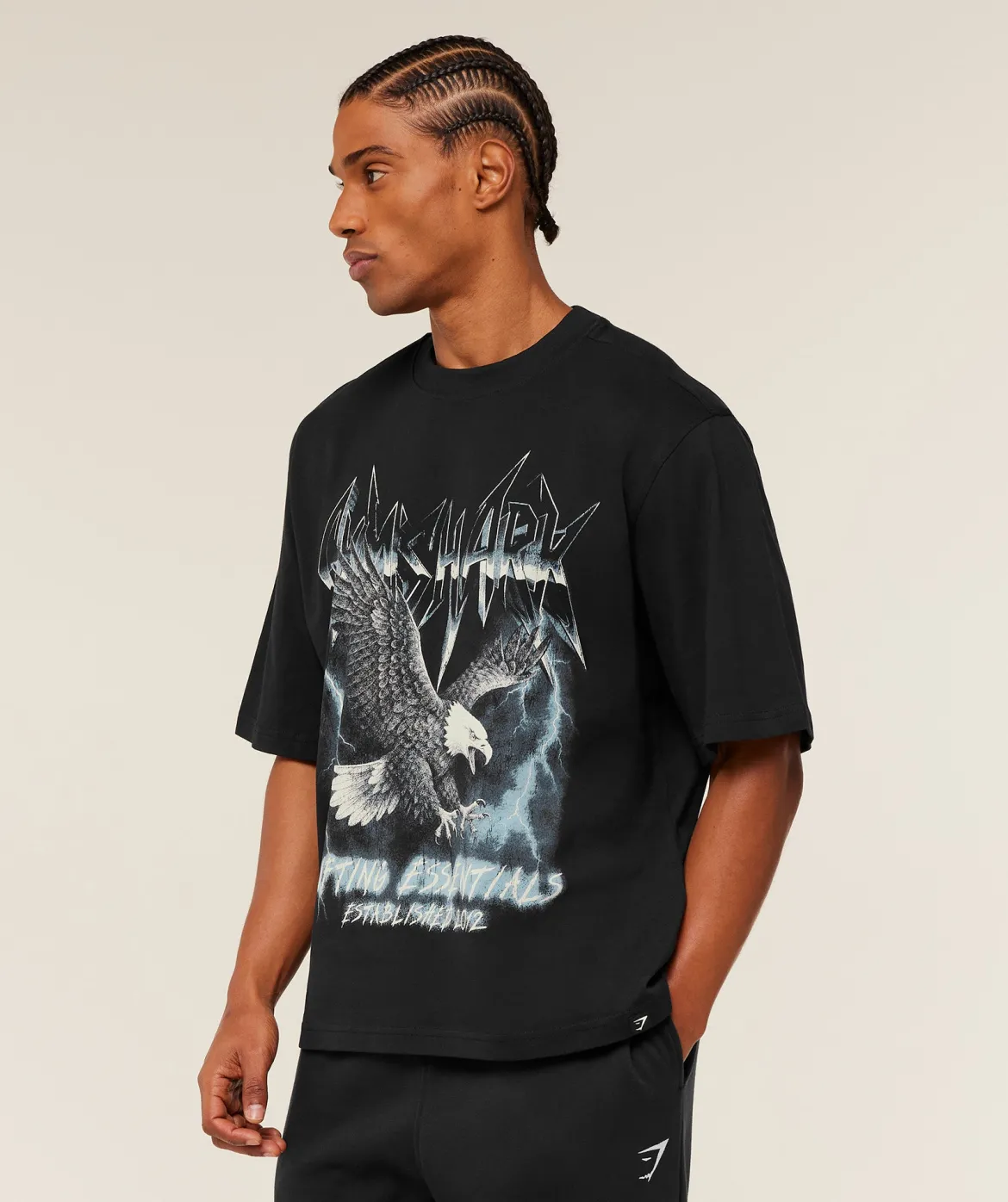 Eagle Band Style Graphic T-Shirt