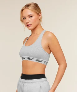 Elastic Branded Racerback Cotton Bralette