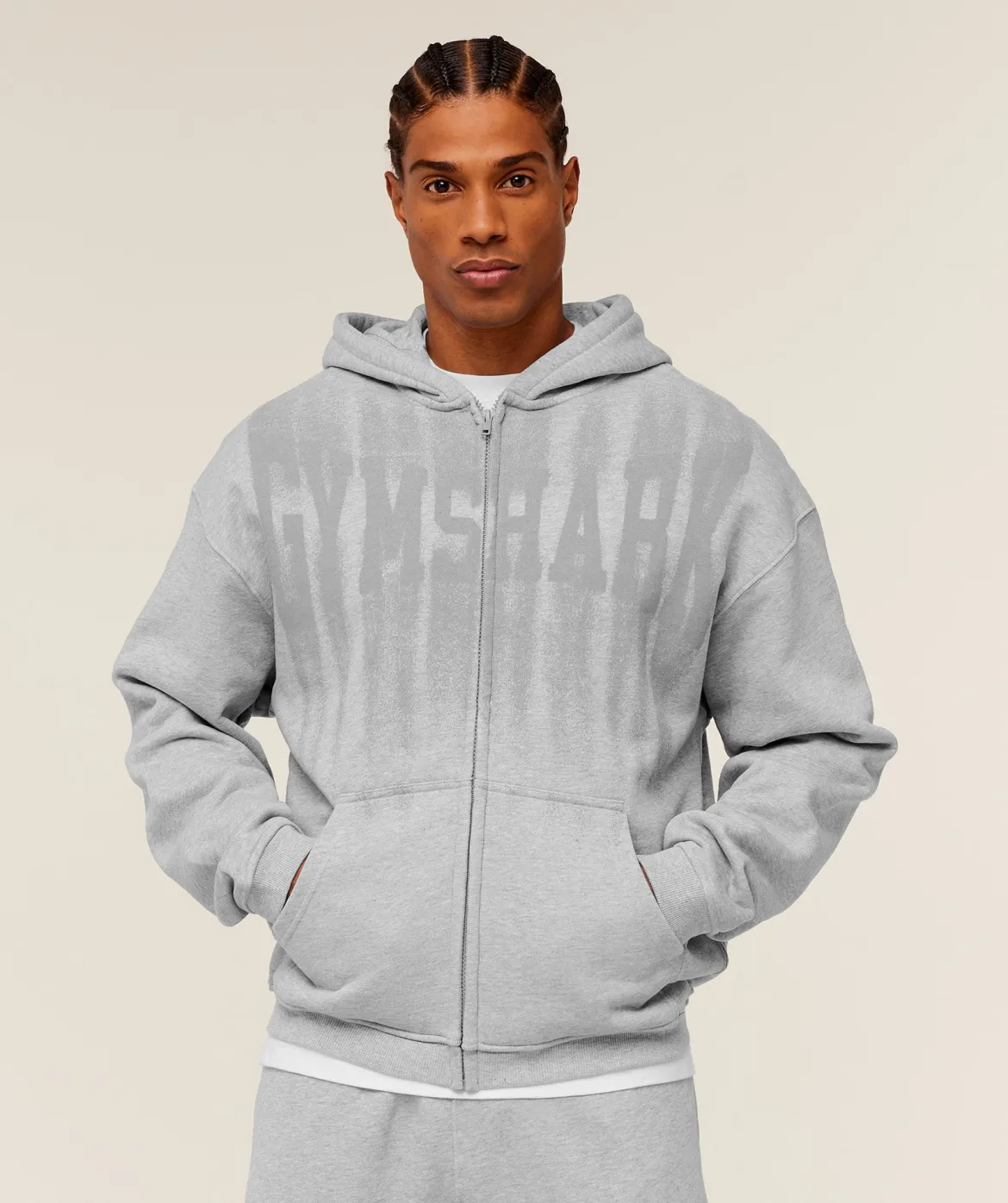 Fade Graphic Zip Through Hoodie