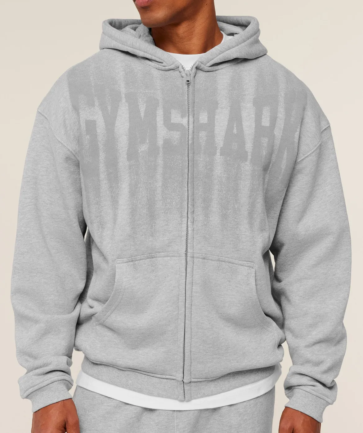 Fade Graphic Zip Through Hoodie