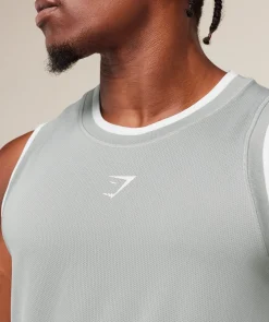 Graphic Basketball Mesh Tank