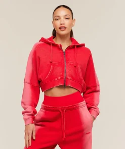 Pump Washed Zip Through Hoodie