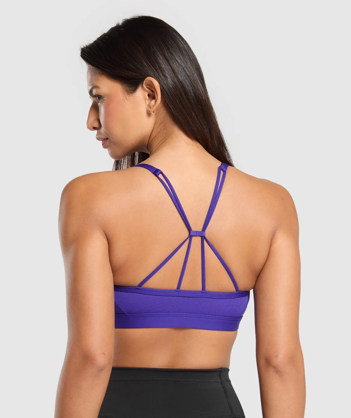 Ruched Strappy Sports Bra