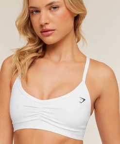 Ruched Strappy Sports Bra