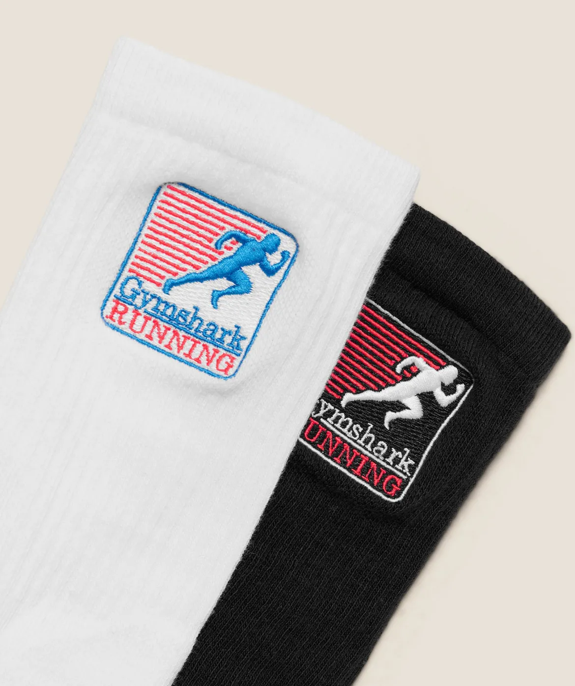 Running Graphic Crew Socks 2pk