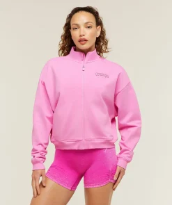 Script Embroidery Full Zip Jacket