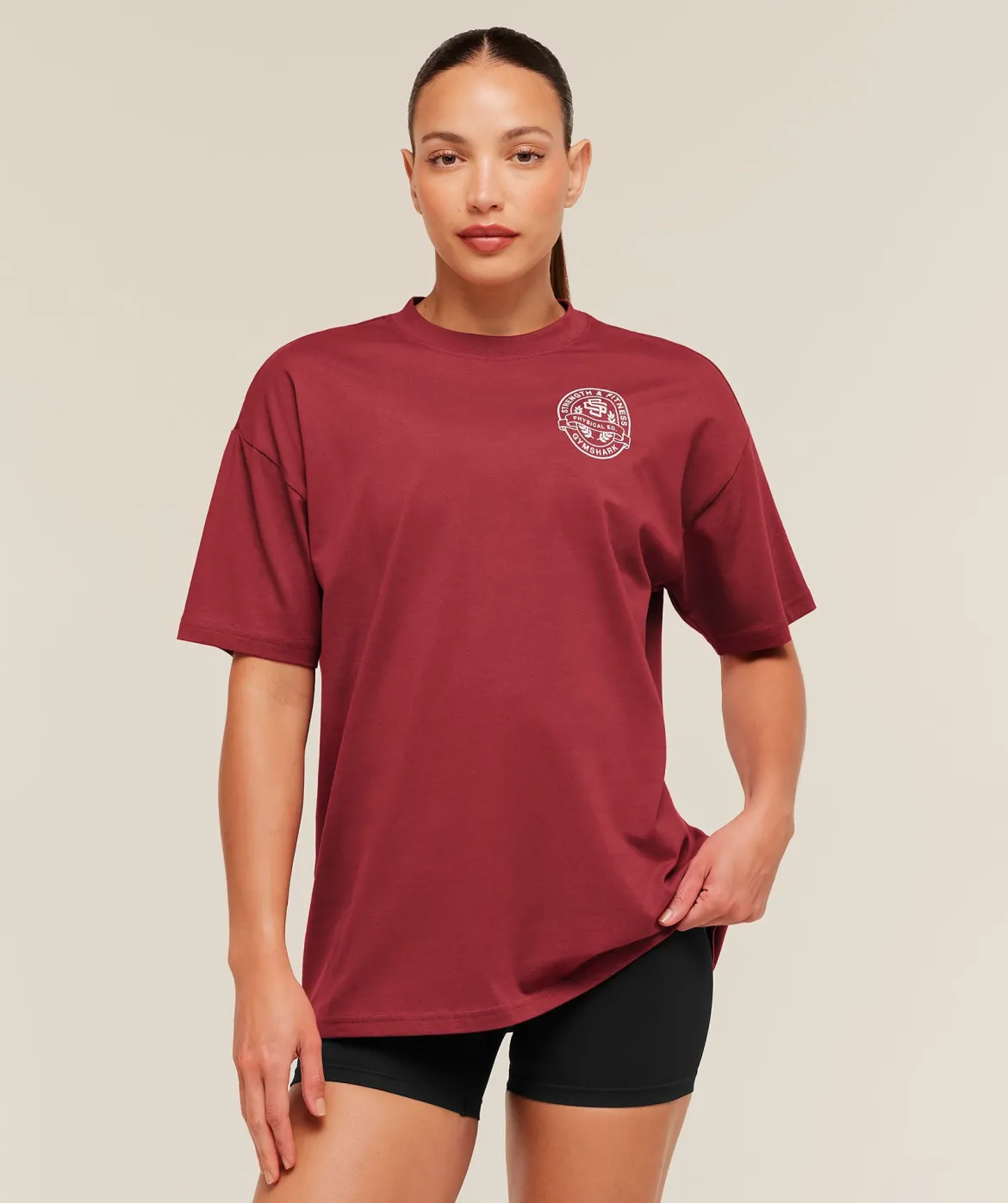 Strength and Fitness Crest Graphic T-Shirt