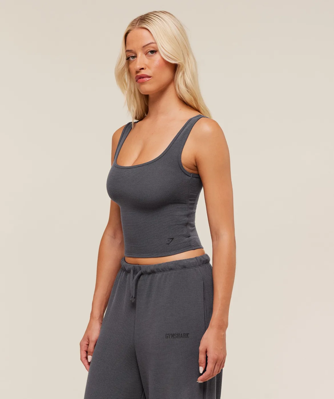 Waffle Cropped Tank